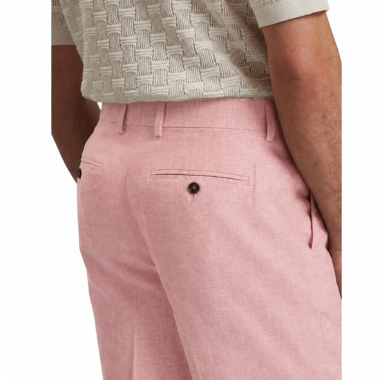 Pantalones Cortos De Lino Elástico Rosa Claro Ted Baker Kenleys - Image 4
