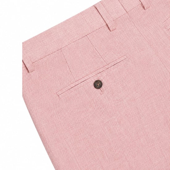 Pantalones Cortos De Lino Elástico Rosa Claro Ted Baker Kenleys - Image 6