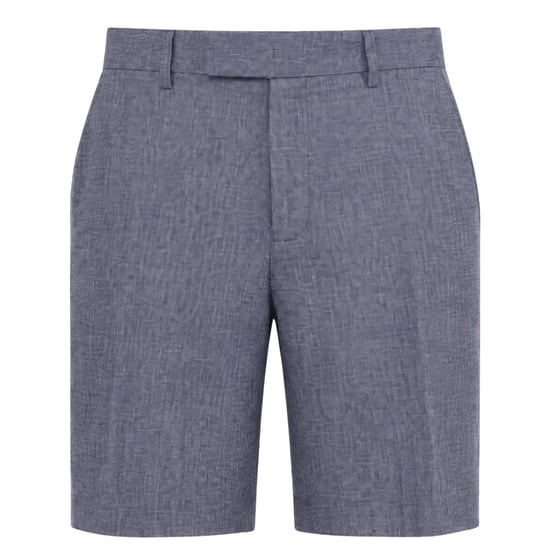 Pantalones Cortos De Lino Azul Elástico Ted Baker Kenleys - Image 1