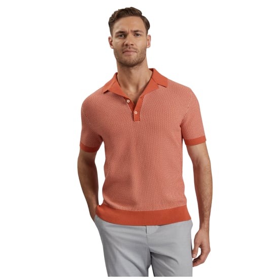 Polo De Punto Rojo Ted Baker Gregry Small Stitch - Image 2
