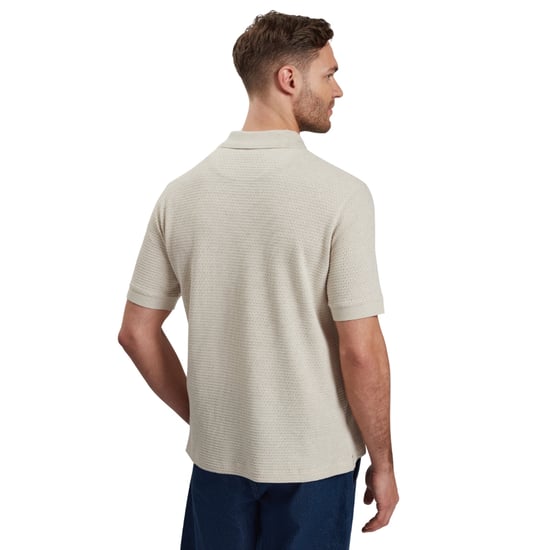 Polo Ted Baker Redman Regular Texturizado Color Crudo - Image 3
