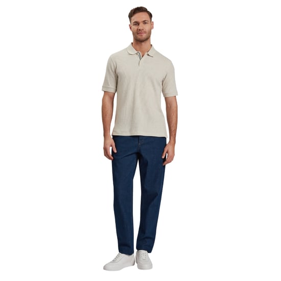 Polo Ted Baker Redman Regular Texturizado Color Crudo - Image 5