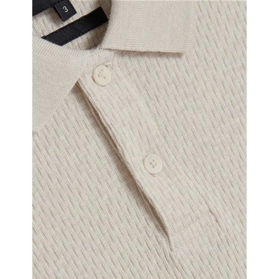 Polo Ted Baker Redman Regular Texturizado Color Crudo - Image 6