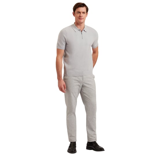 Polo Gris Con Cremallera Y Costura De Espiga De Ted Baker Fourd - Image 3