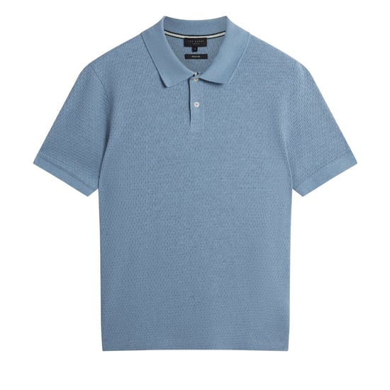 Polo Azul Cielo Texturizado Regular Redman De Ted Baker - Image 1