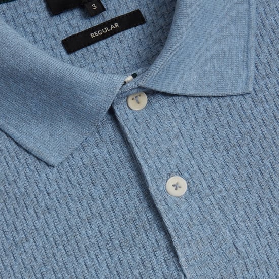 Polo Azul Cielo Texturizado Regular Redman De Ted Baker - Image 2