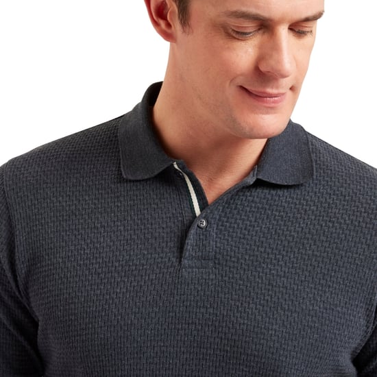 Camisa Polo Azul Marino Texturizada Regular Redman De Ted Baker - Image 6