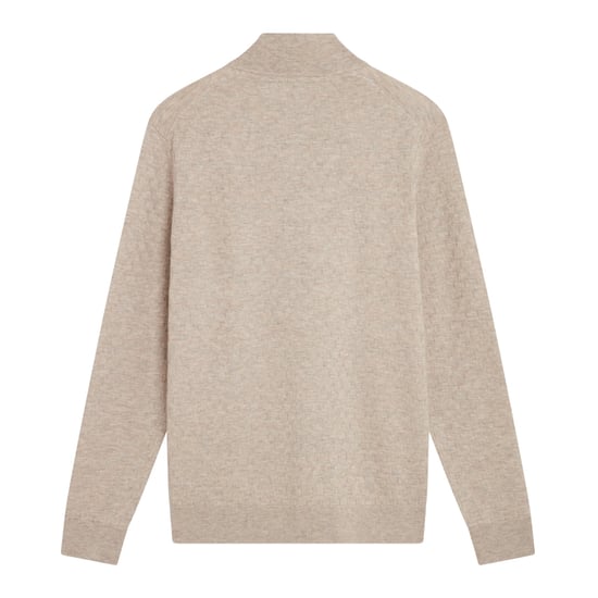 Jersey De Punto T-stitch Color Camel Con Media Cremallera De Ted Baker Kurnle - Image 2
