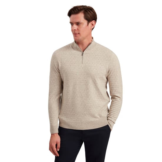 Jersey De Punto T-stitch Color Camel Con Media Cremallera De Ted Baker Kurnle - Image 4