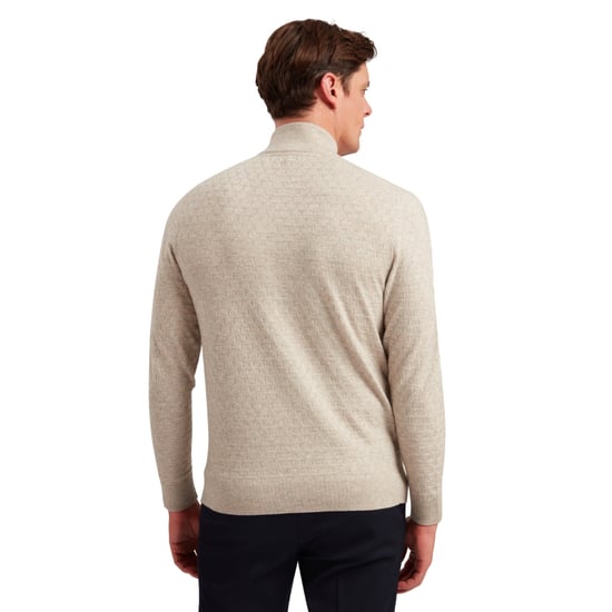 Jersey De Punto T-stitch Color Camel Con Media Cremallera De Ted Baker Kurnle - Image 6