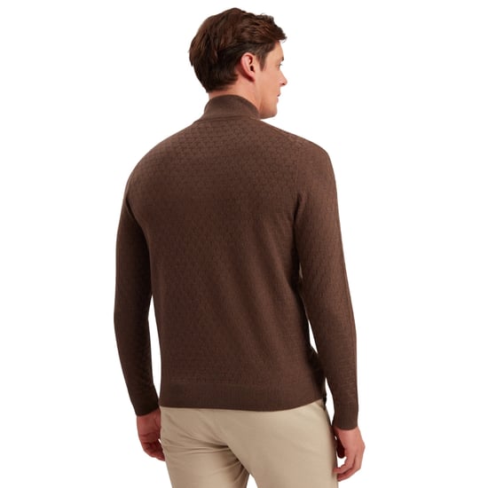 Jersey Marrón De Punto Con Media Cremallera Y Costura En T Kurnle De Ted Baker - Image 6