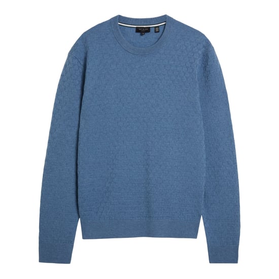 Jersey Azul De Cuello Redondo Con Costuras T De Ted Baker - Image 1