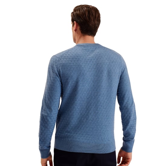 Jersey Azul De Cuello Redondo Con Costuras T De Ted Baker - Image 2