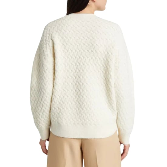Jersey De Cuello Redondo Ted Baker Morlea De Punto Trenzado Horizontal Color Marfil - Image 4