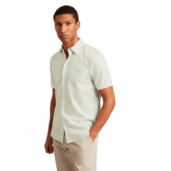 Camisa De Lino Verde Pálido Palomas De Ted Baker - Image 2