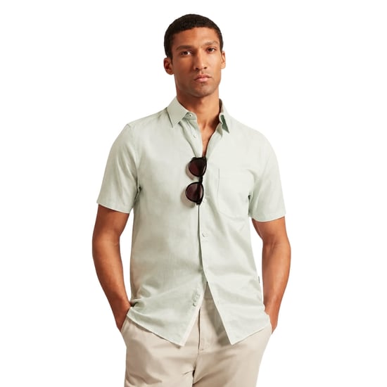Camisa De Lino Verde Pálido Palomas De Ted Baker - Image 4