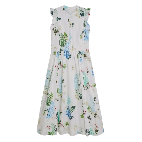 Vestido Midi Blanco Sin Mangas Estampado De Algodón Giolia De Ted Baker - Image 1