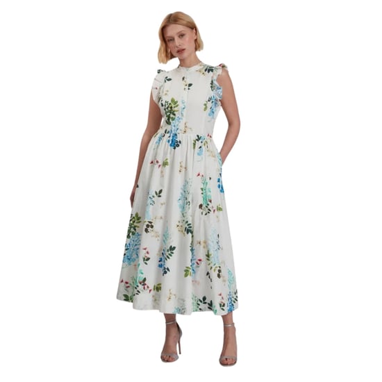 Vestido Midi Blanco Sin Mangas Estampado De Algodón Giolia De Ted Baker - Image 2