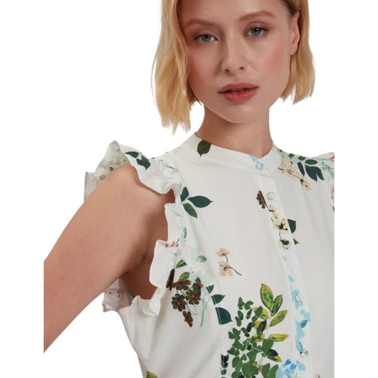 Vestido Midi Blanco Sin Mangas Estampado De Algodón Giolia De Ted Baker - Image 4
