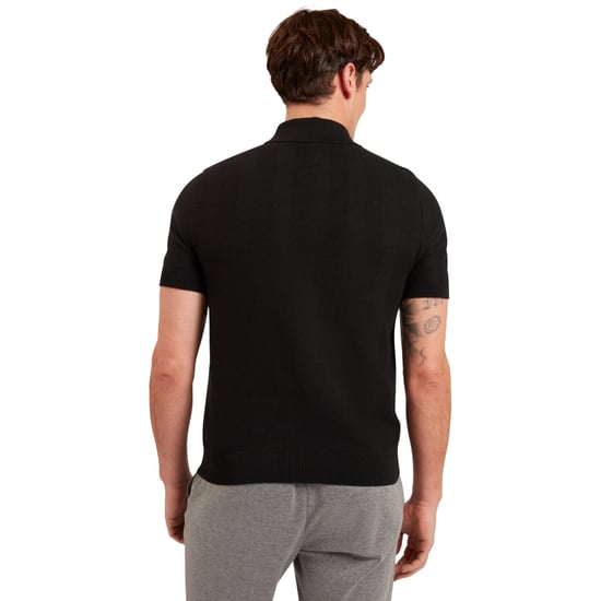 Polo Negro Con Cremallera Y Costura De Espiga De Ted Baker Fourd - Image 2
