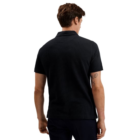 Polo Azul Marino Con Media Cremallera Texturizada Ted Baker Elgrave Regular - Image 2