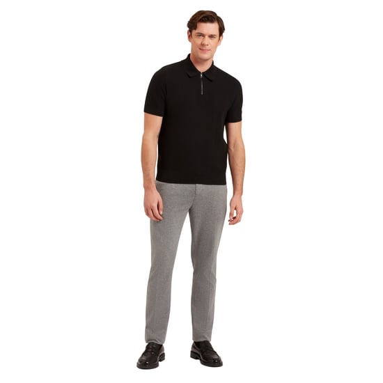 Polo Negro Con Cremallera Y Costura De Espiga De Ted Baker Fourd - Image 5