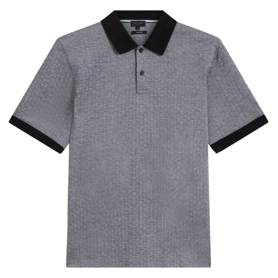Polo Azul Marino Ted Baker Auguso Regular De Jacquard Tonal - Image 1
