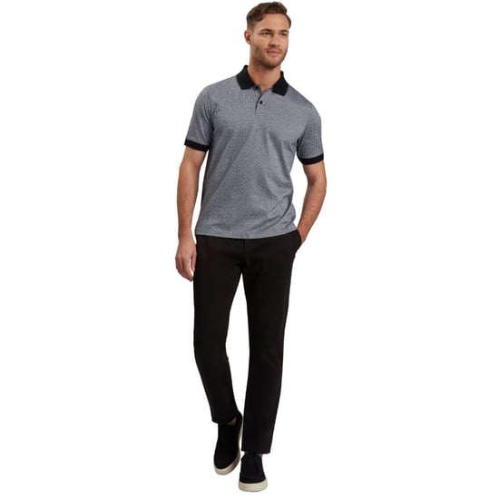 Polo Azul Marino Ted Baker Auguso Regular De Jacquard Tonal - Image 5