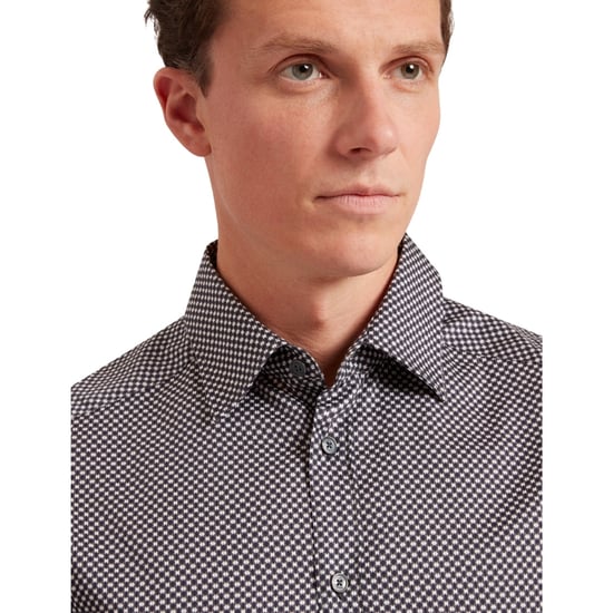 Camisa Azul Marino Con Estampado Geométrico Mini Jozef De Ted Baker - Image 4