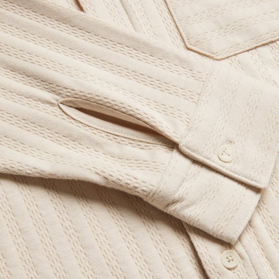 Camisa Beige Texturizada Belza De Corte Regular De Ted Baker - Image 6
