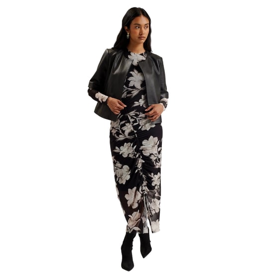 Chaqueta De Cuero Negra De Manga Corta Con Frente Abierto De Ted Baker Obino - Image 6