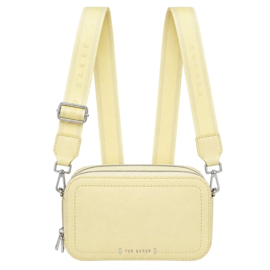 Bolso Bandolera Pequeño De Cuero Ted Baker Linzie Webbing, Color Amarillo Claro, Para Cámara - Image 1