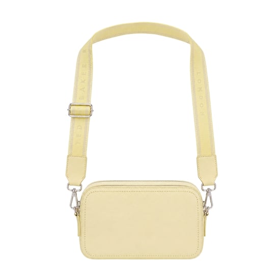 Bolso Bandolera Pequeño De Cuero Ted Baker Linzie Webbing, Color Amarillo Claro, Para Cámara - Image 2