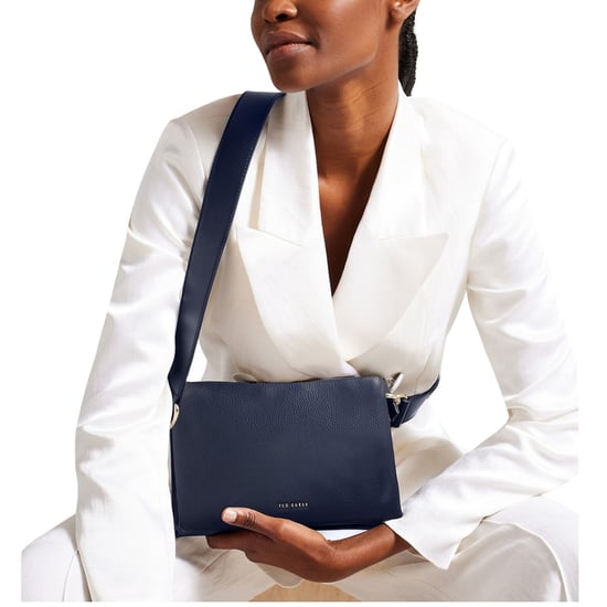 Bolso Bandolera Azul Oscuro De Cuero Con Correas De La Marca Ted Baker Darceyy - Image 6