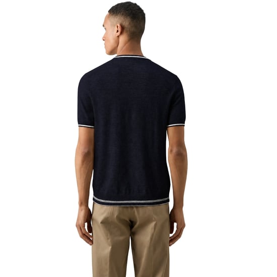 Camiseta Azul Marino Con Textura Frontal Regular Eriks De Ted Baker - Image 3