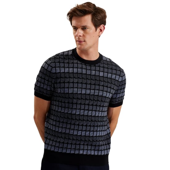 Camiseta Negra De Jacquard Regular Ted Baker Srevel - Image 2