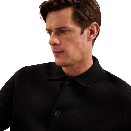 Chaqueta Cárdigan Negra De Punto Grueso Ted Baker Freder - Image 3