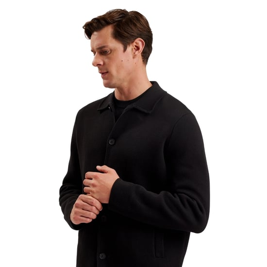 Chaqueta Cárdigan Negra De Punto Grueso Ted Baker Freder - Image 4