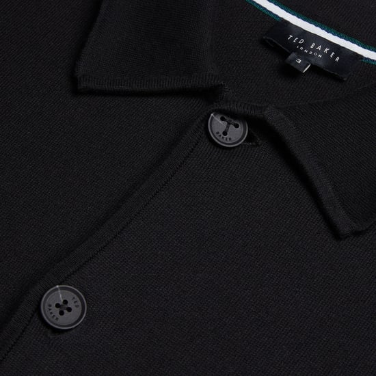 Chaqueta Cárdigan Negra De Punto Grueso Ted Baker Freder - Image 6