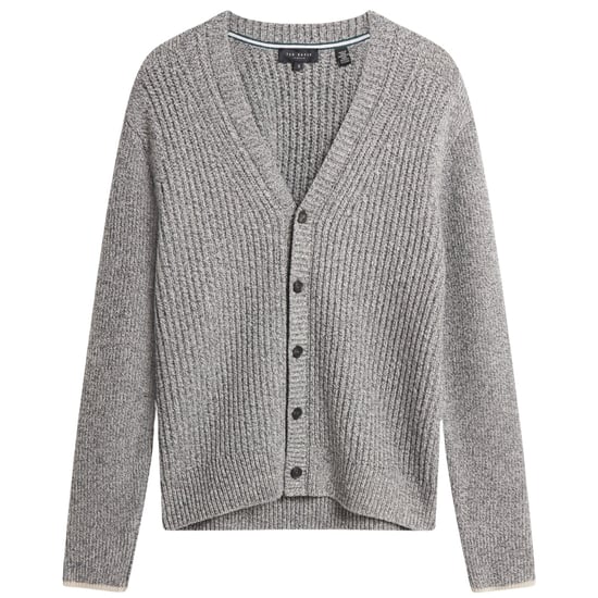 Cárdigan Gris Acanalado Con Botones Ted Baker Alman - Image 1