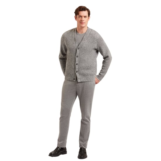 Cárdigan Gris Acanalado Con Botones Ted Baker Alman - Image 3