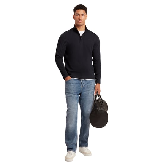 Cremallera De Un Cuarto Azul Marino Con Ribete De Panal De Abeja De La Marca Ted Baker Crabtre - Image 3