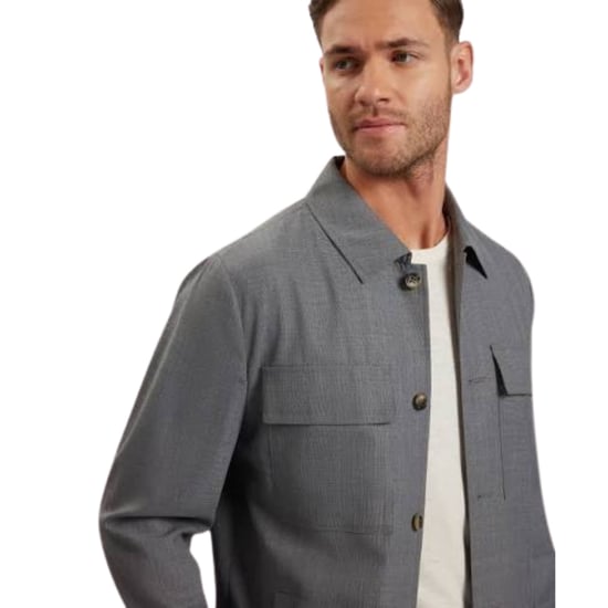 Chaqueta Ligera De Mezcla De Lana Gris Selwynj De Ted Baker - Image 3