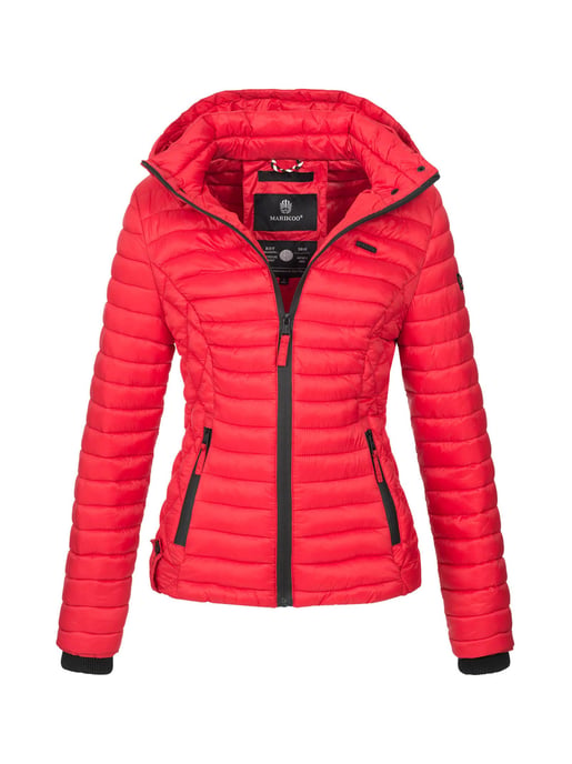 Chaqueta acolchada Marikoo Samtpfote para mujer con capucha desmontable y puños de canalé - Image 1