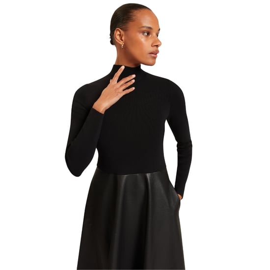 Vestido Midi De Ted Baker Con Falda De Piel Sintética - Image 3