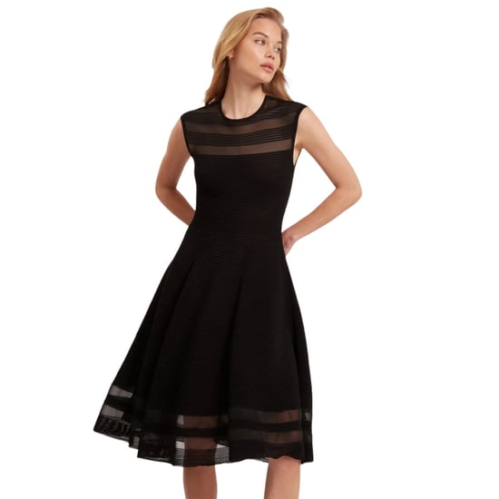 Vestido Skater Negro De Punto Saalli De Ted Baker Con Panel Invisible - Image 2