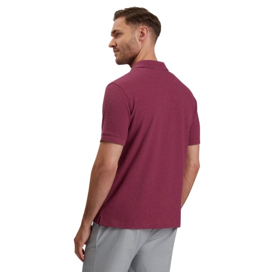 Polo Ted Baker Redman Regular Texturizado Fucsia - Image 3
