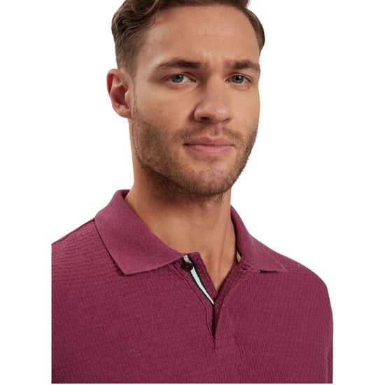 Polo Ted Baker Redman Regular Texturizado Fucsia - Image 5
