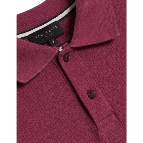 Polo Ted Baker Redman Regular Texturizado Fucsia - Image 6