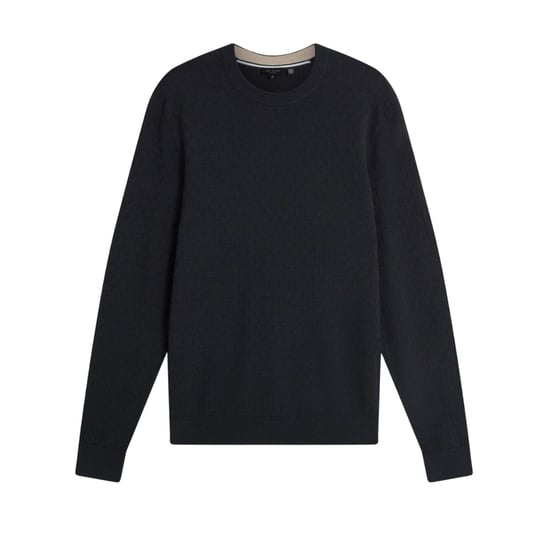 Jersey De Cuello Redondo Azul Marino Con Costuras T De Ted Baker Sainsy - Image 1
